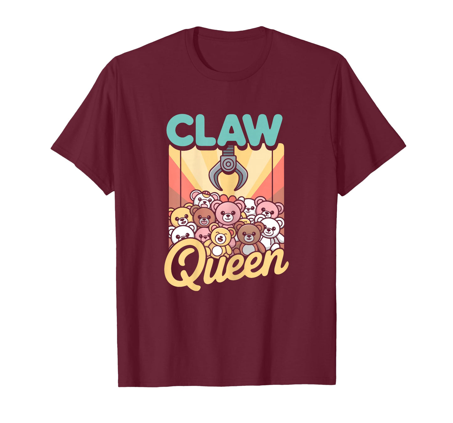 Woman Claw Machine Queen Girl Arcade Prize Grabber T-Shirt