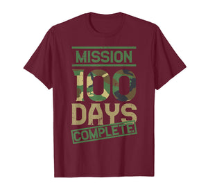 Mission 100 Days of School Complete Camo 100th Day Boys Kids T-Shirt