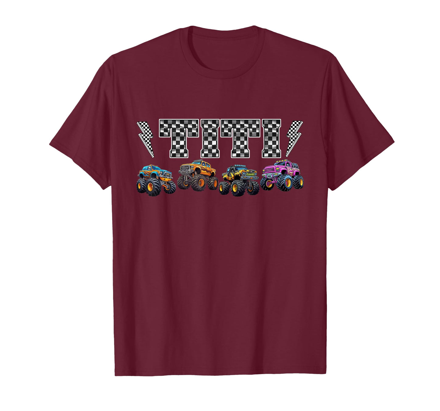 Titi Retro Monster Truck Family Crew Birthday Matching T-Shirt