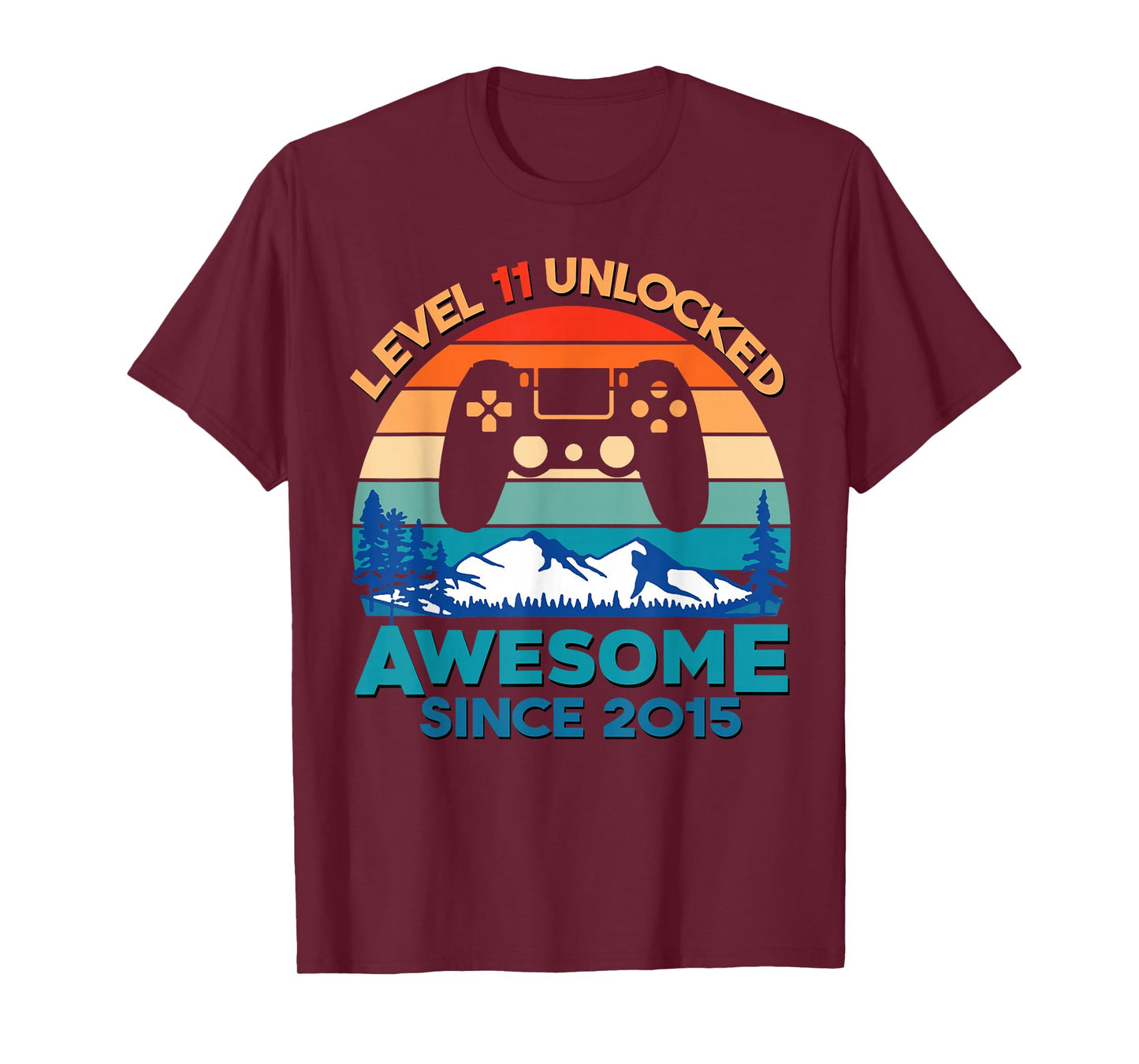 Level 11 Unlocked 11th Birthday Boy Game Turning 11 Year Old T-Shirt