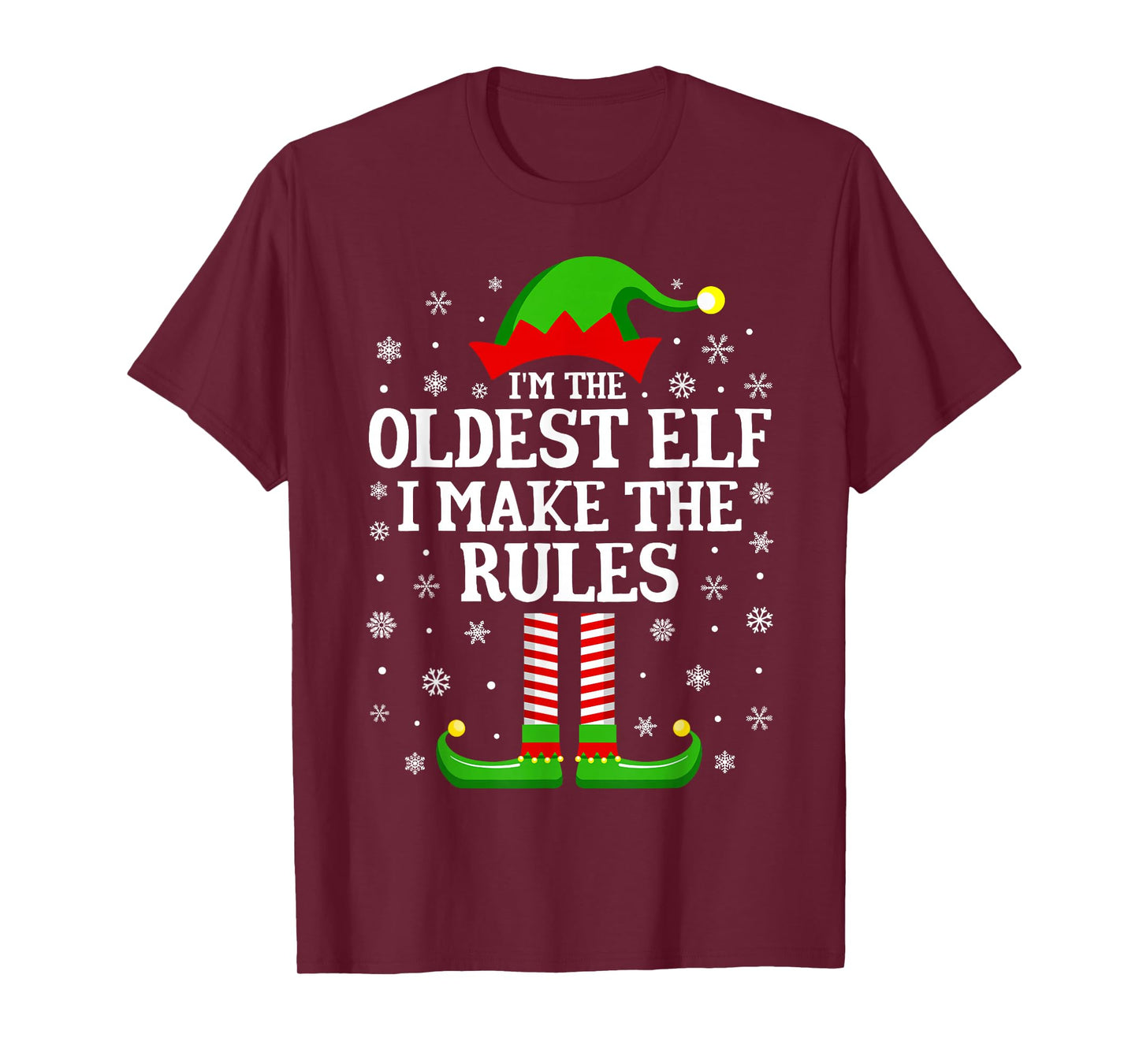 I'm The Oldest Elf Funny Christmas Family Matching T-Shirt