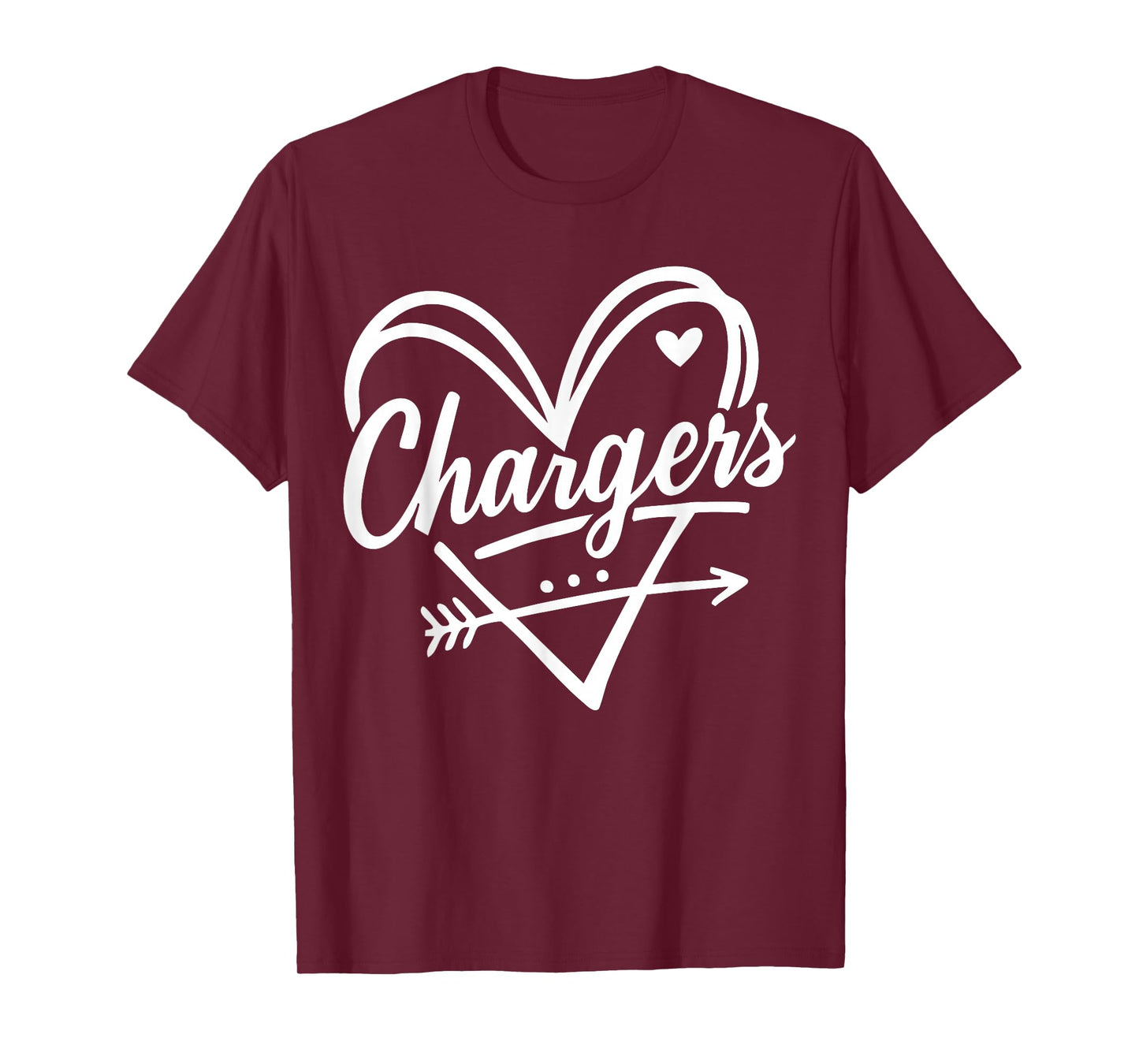 Vintage Chargers Name Heart Gift for Men Women Kids T-Shirt