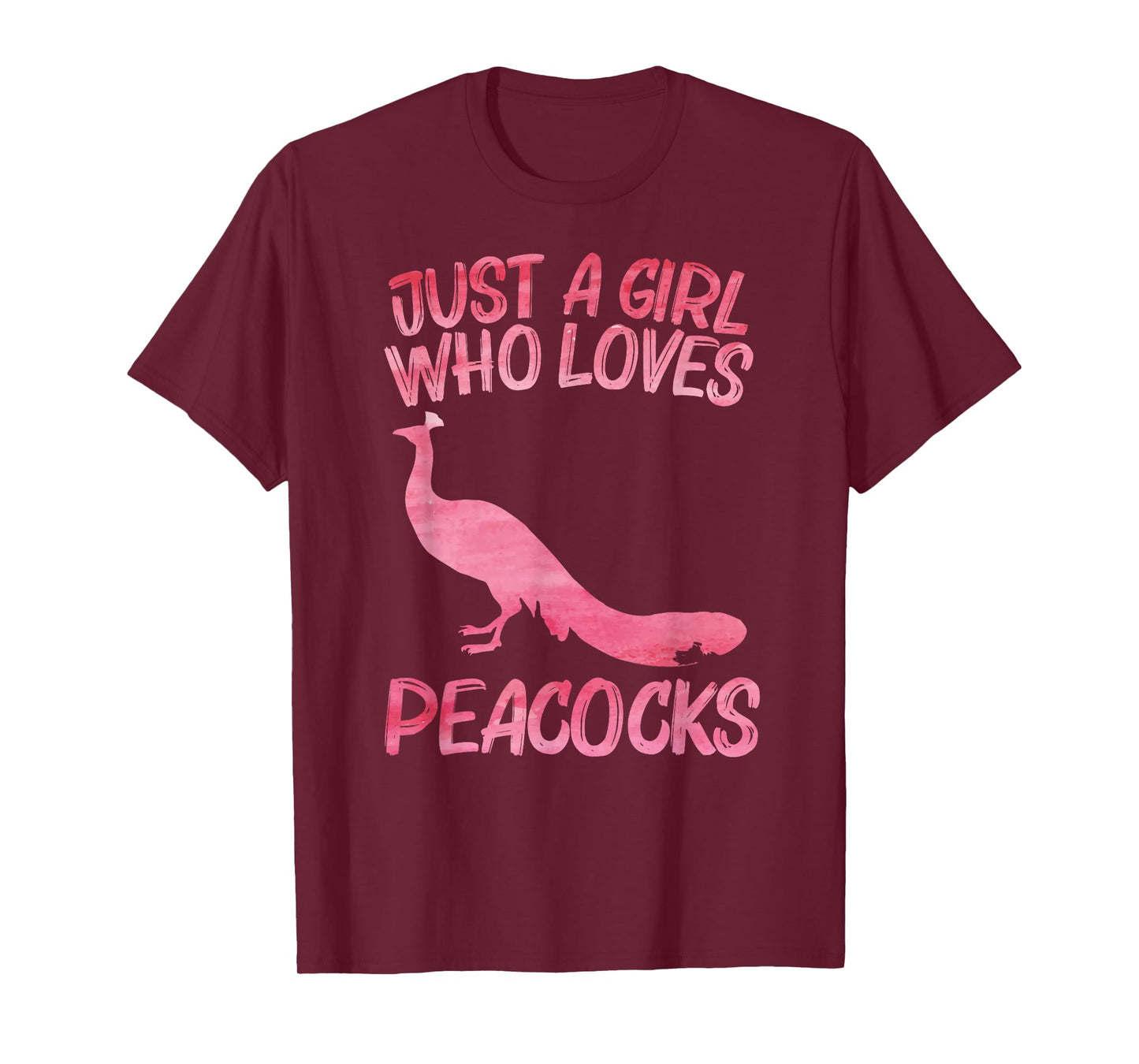 Funny Peacock Design for Women Girls Kids Bird Peacock Lover T-Shirt