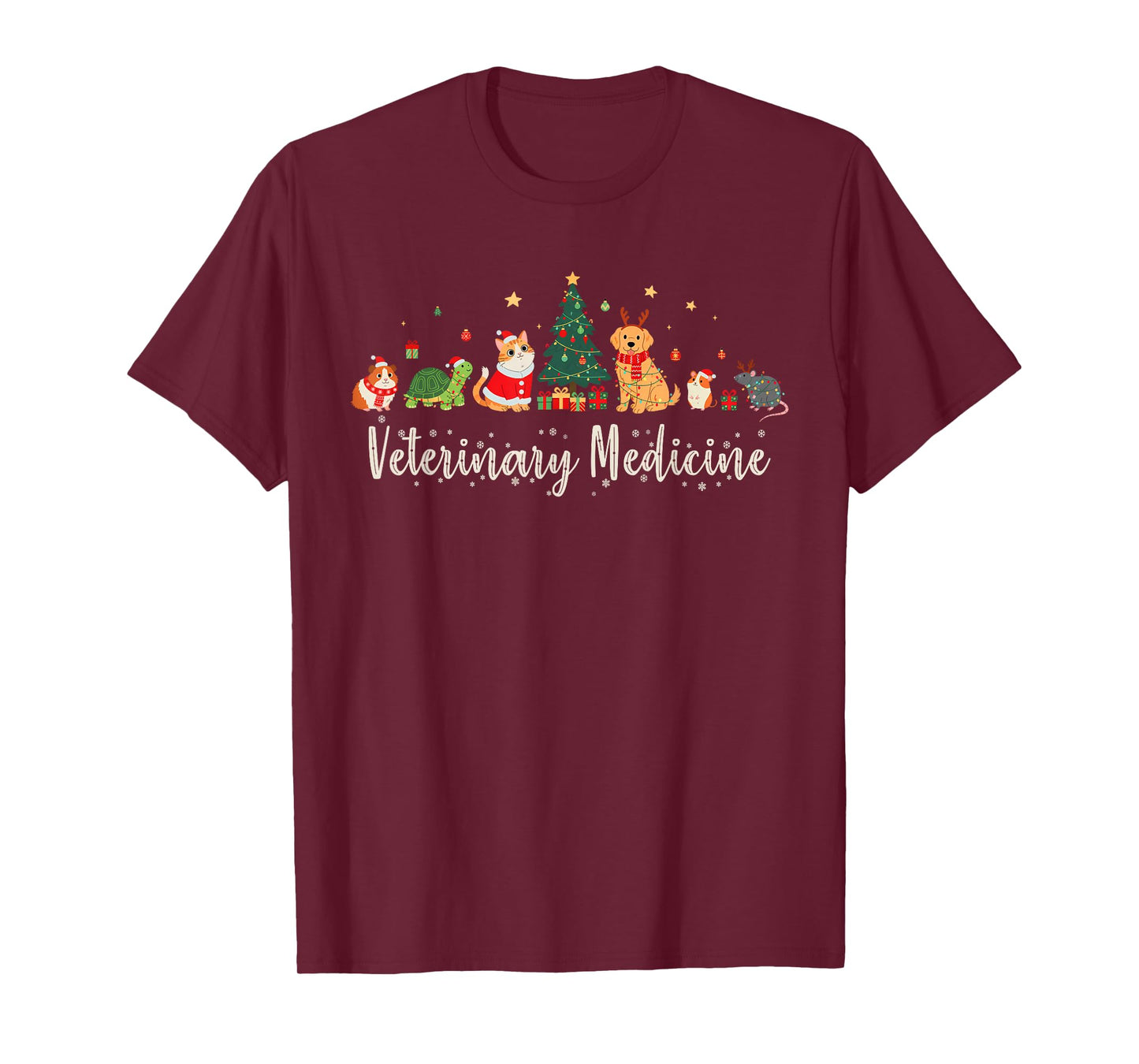 Vet Tech Animal Christmas Xmas Vibes Veterinary Medicine T-Shirt