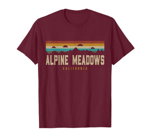 Alpine Meadows Mountains California Hiking Outdoors Retro T-Shirt