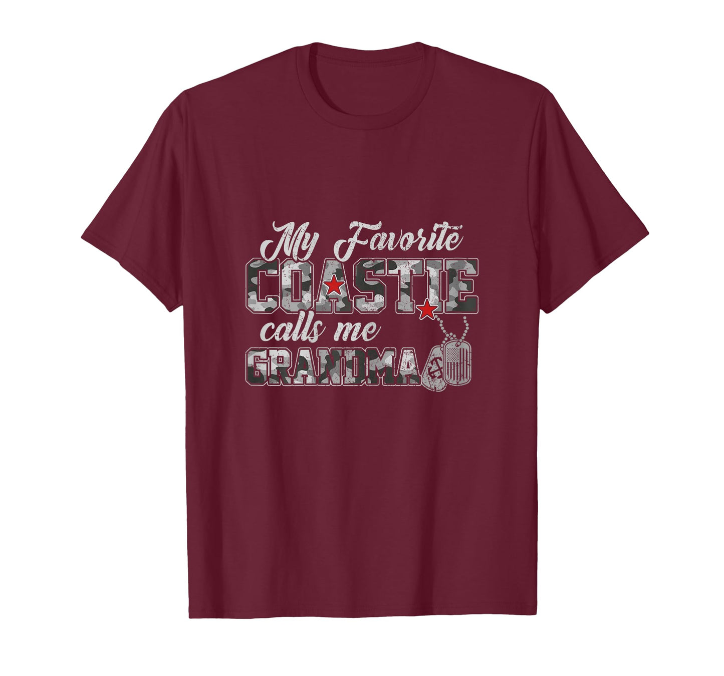 Coast Guard Family My Favorite Coastie Calls Me Grandma T-Shirt