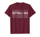 Softball Dad Layered Text Father Coach Player T-Shirt