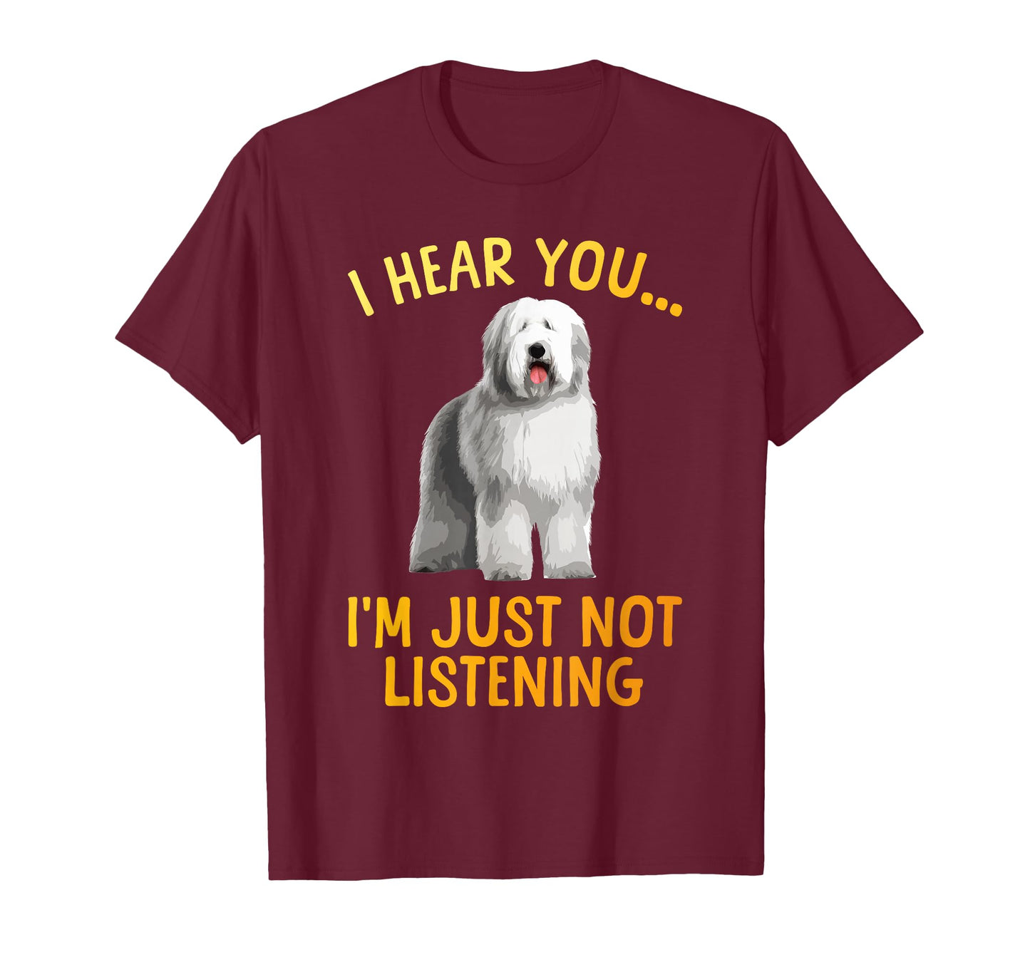 Funny Old English Sheepdog Art for Men Women Sheep Dog Lover T-Shirt