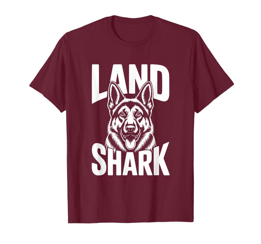 Land Shark German Shepherd Dog Funny GSD Gift Dog Mom Dad T-Shirt
