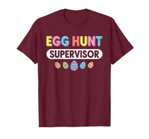 Men Women Easter Egg Hunt Supervisor Hunting Easter Mom Dad T-Shirt