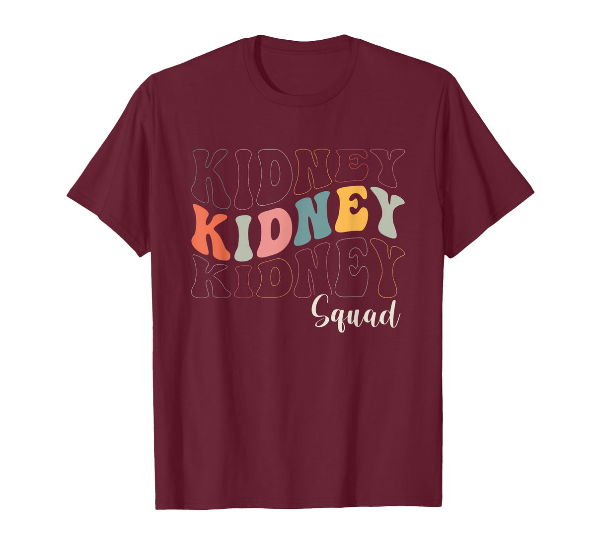 Retro Groovy Kidney Squad Nephrology Nurse Dialysis Tech T-Shirt