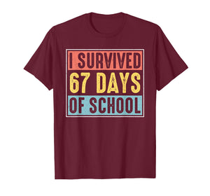 I Survived 67 Days of School for Kids Boys Girls T-Shirt