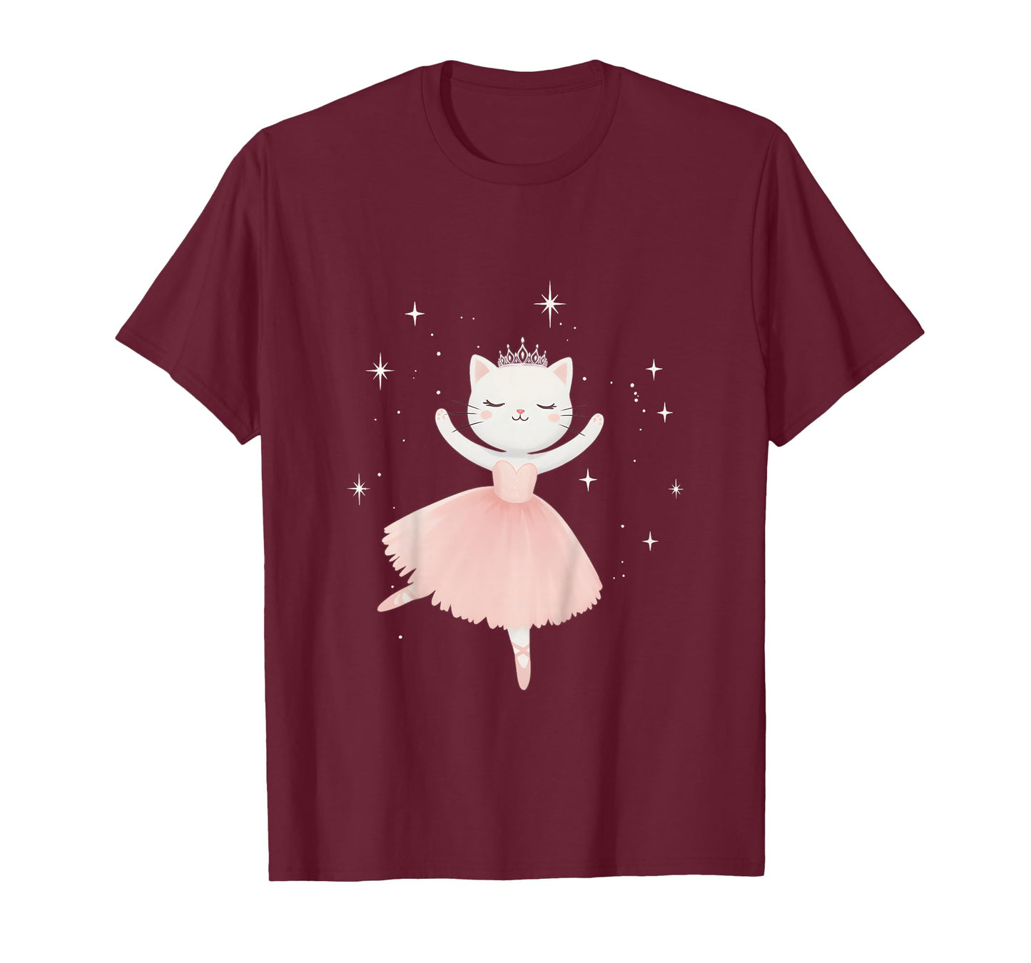 Ballerina Cat Princess Shirt Ballet Dance Toddlers Girls T-Shirt