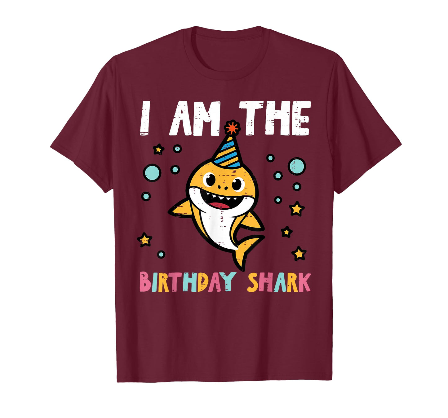 I Am The Birthday Shark Party Family Match Girls Boys Kids T-Shirt