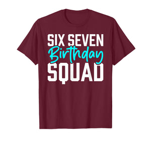 67 Birthday Squad Funny Six Seven Meme Kids Birthday Party T-Shirt