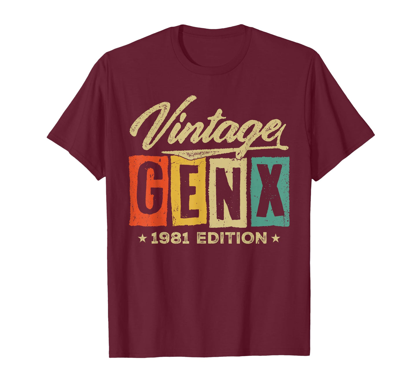 Retro Vintage Gen X 1981 Edition 45 Years Old 45th Birthday T-Shirt