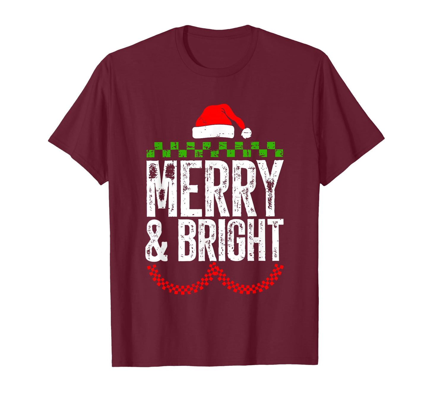 Retro Merry and Bright Moody and Uptight Couples Christmas T-Shirt