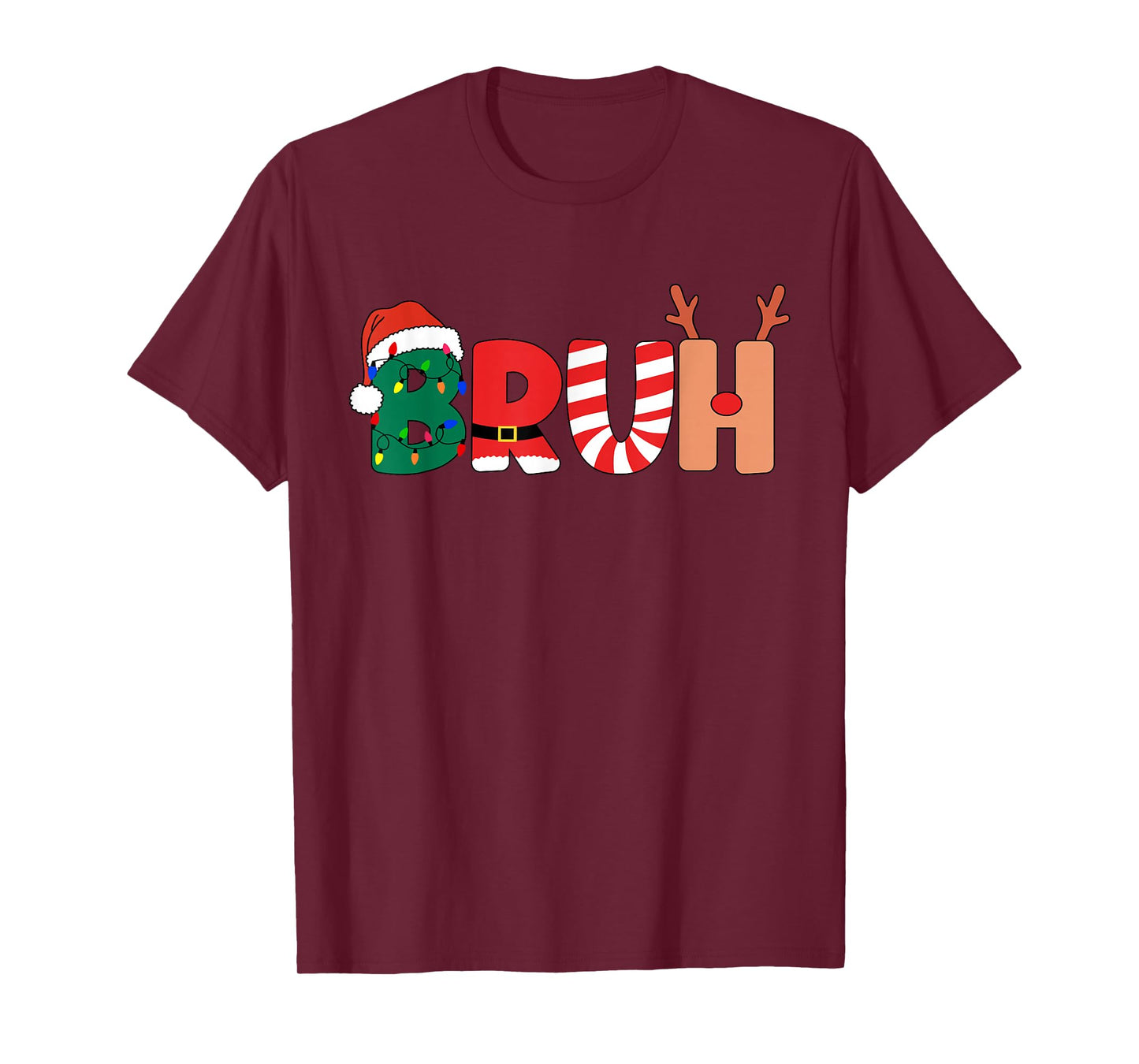 Bruh Christmas Shirt Teens Boys Xmas Kids Funny Christmas T-Shirt