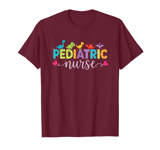 Nurse Pediatric Nurse Dino Crew, Cute Pediatric Peds Nurse T-Shirt
