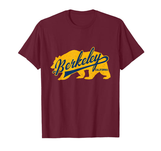 Berkeley Retro Typography Inside Bear Silhouette T-Shirt