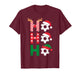 Funny Ho Ho Ho Soccer Christmas Santa Reindeer Elf Xmas Kids T-Shirt