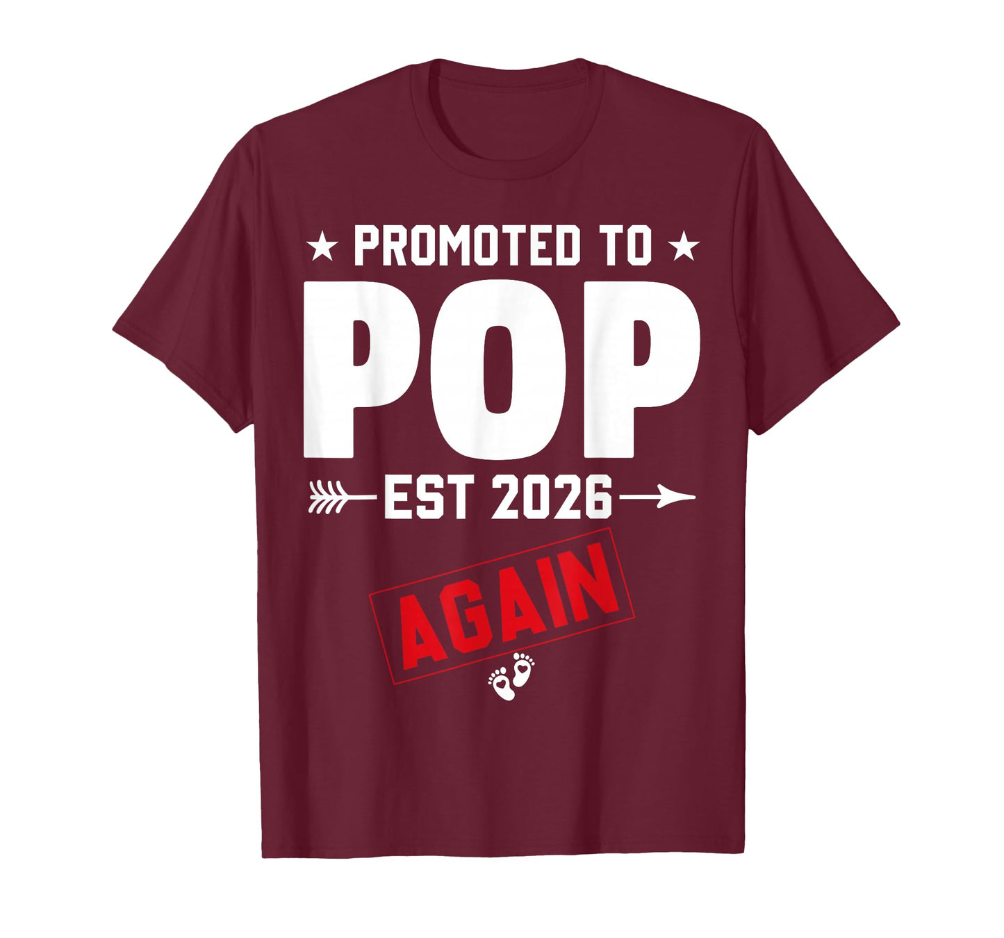 Promoted to Pop Again 2026 Baby Announcement New Grandparent T-Shirt