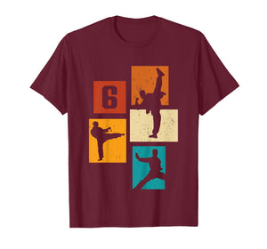 6th Birthday Karate Taekwondo 6 Years Old Boy Martial Arts T-Shirt