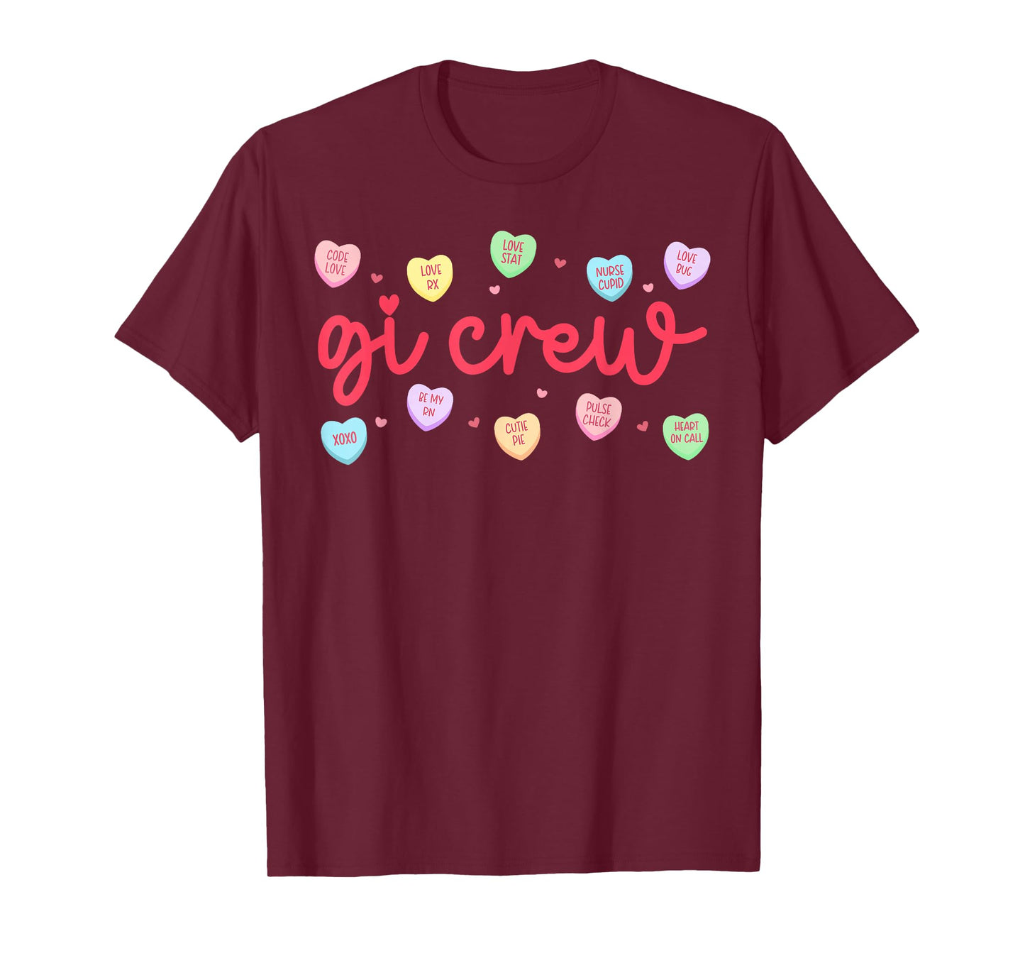 GI Crew Heart Valentine Day Gastroenterology Endoscopy Tech T-Shirt