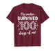 Funny School My Teachers Survived 100 Days of Me Student Kid T-Shirt
