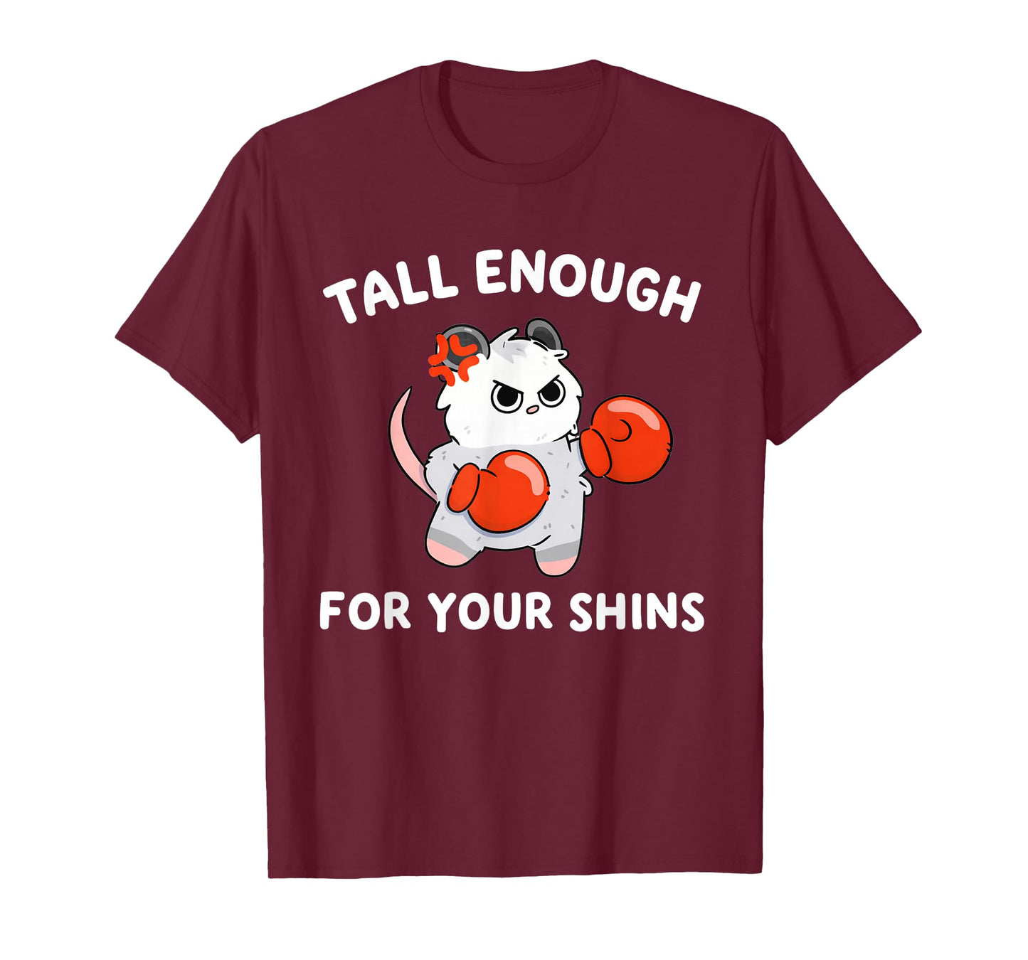 Tall Enough for Your Shins Funny Boxing Cat T-Shirt