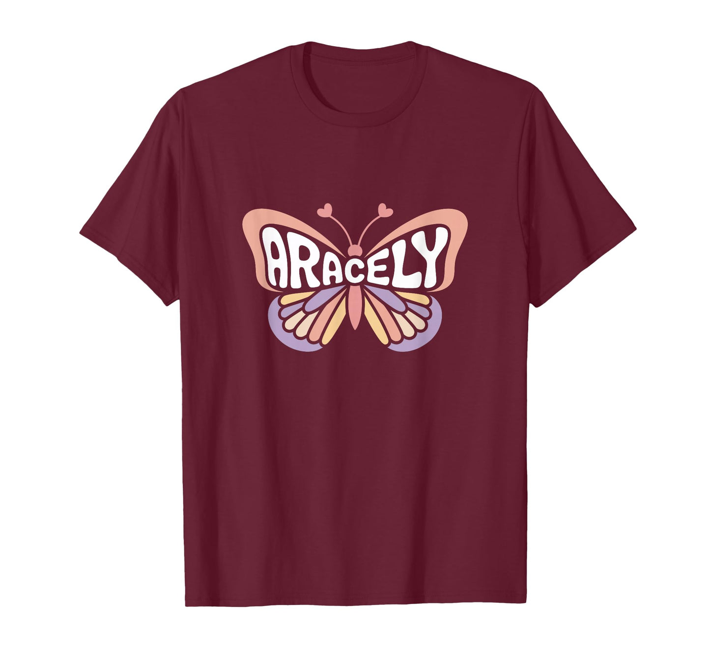 Aracely Butterfly - Personalized Cute Name Word Art T-Shirt