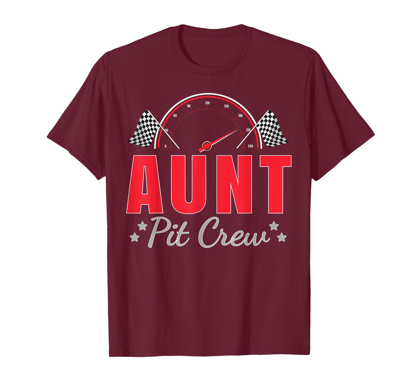 Aunt Pit Crew Race Car Driver Birthday Party Racing Family T-Shirt