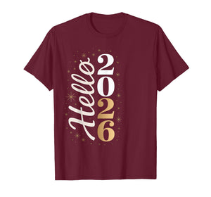 Hello 2026 New Year Celebration Eve Party Men Women Kids T-Shirt
