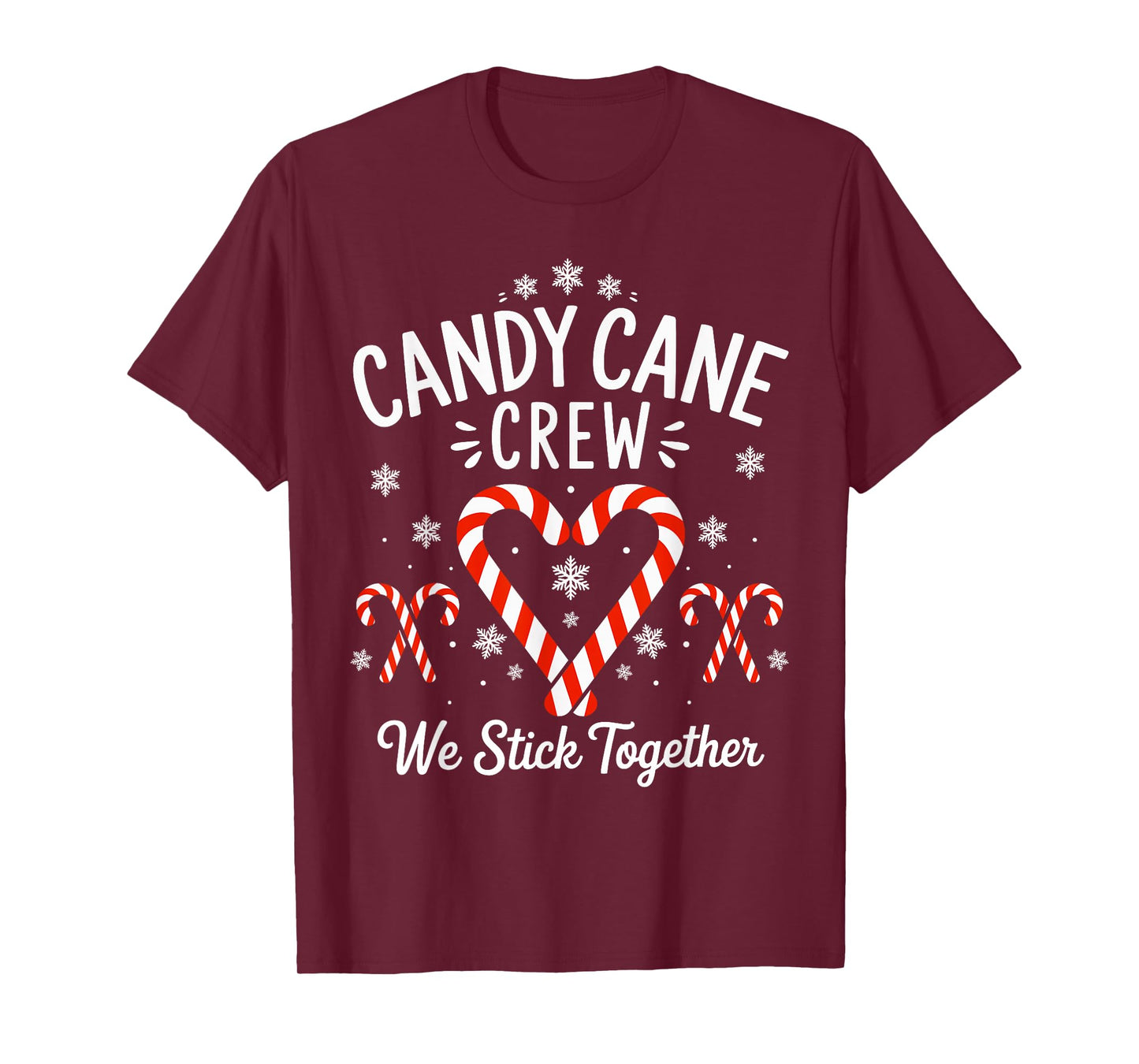 Candy Cane Crew we Stick Together Christmas T-Shirt