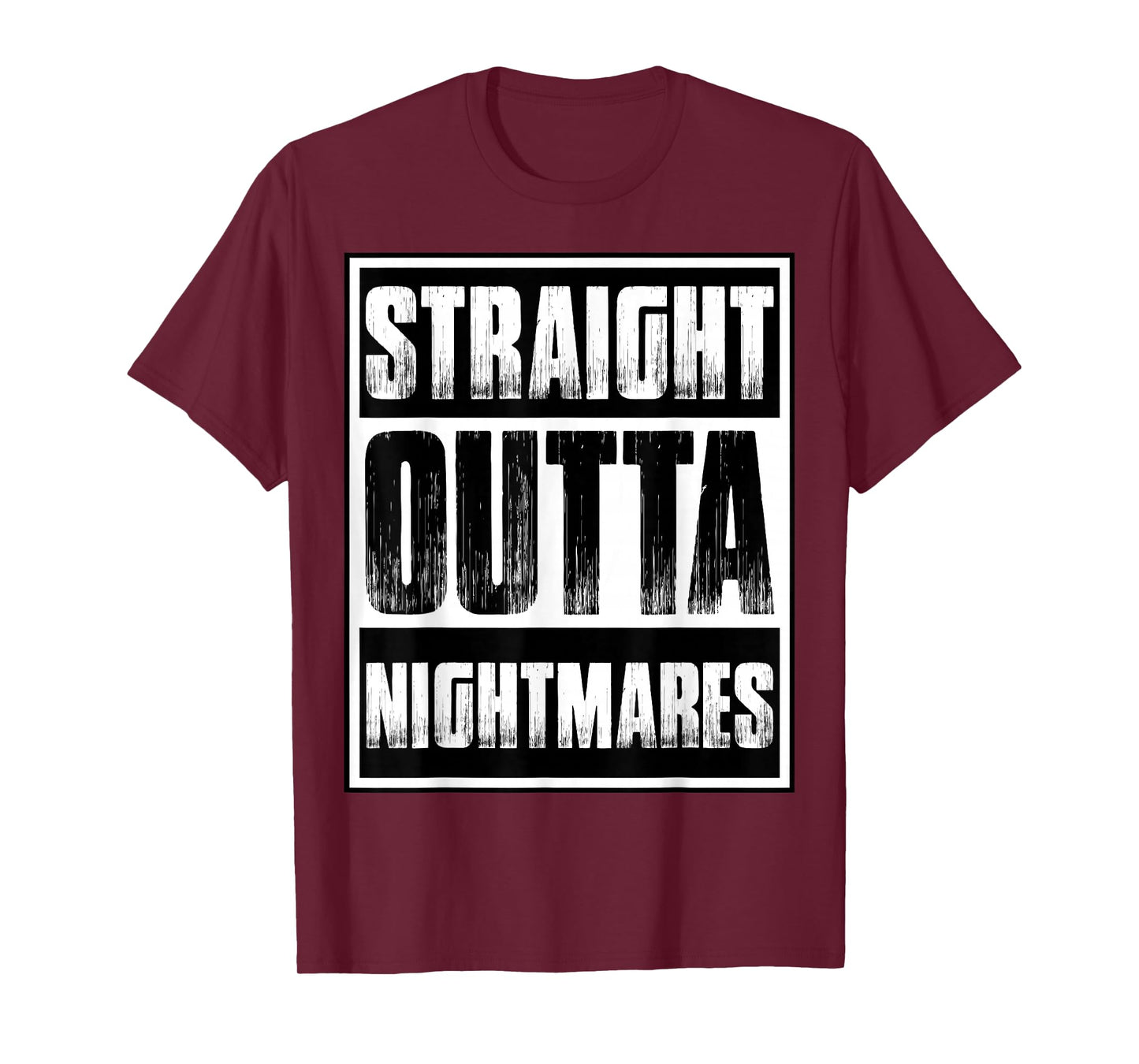 Straight Outta Nightmares Horror Spooky Halloween Design T-Shirt