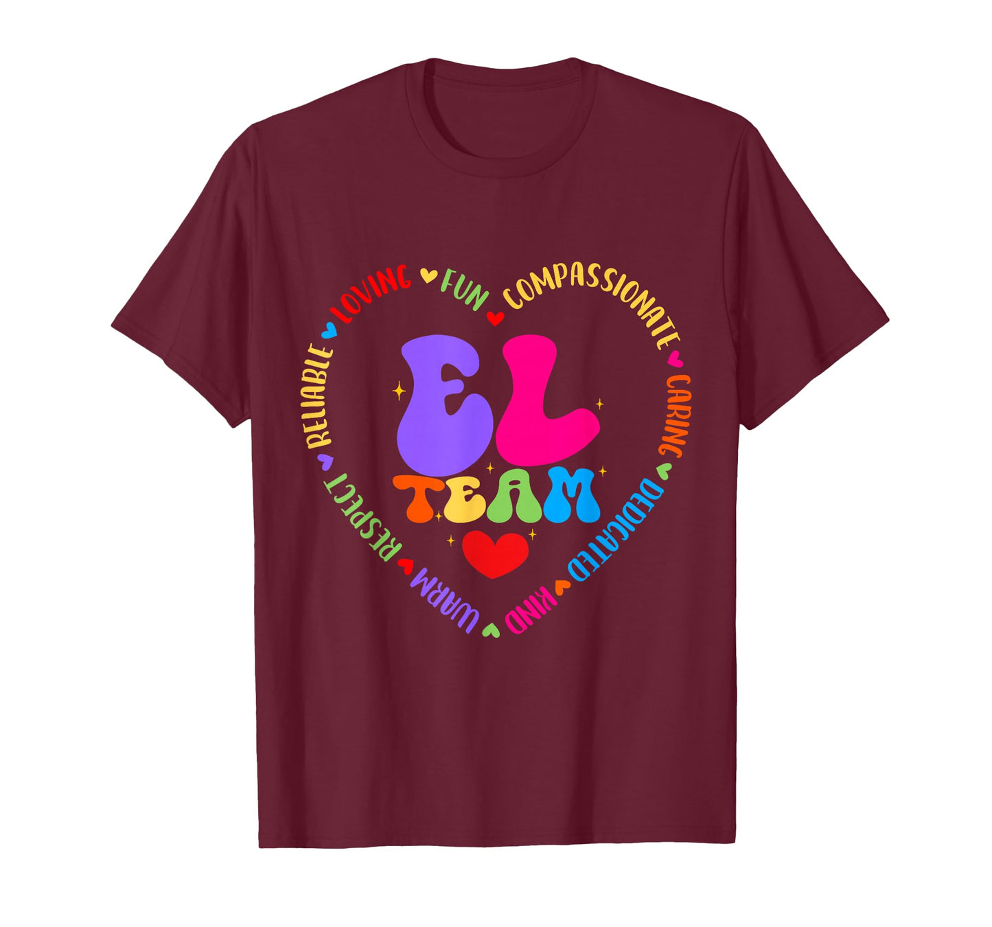 Groovy EL Team Teacher Appreciation Week Back to School T-Shirt