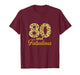 80 and Fabulous Leopard 80th Birthday Gift 80 Year Old Women T-Shirt