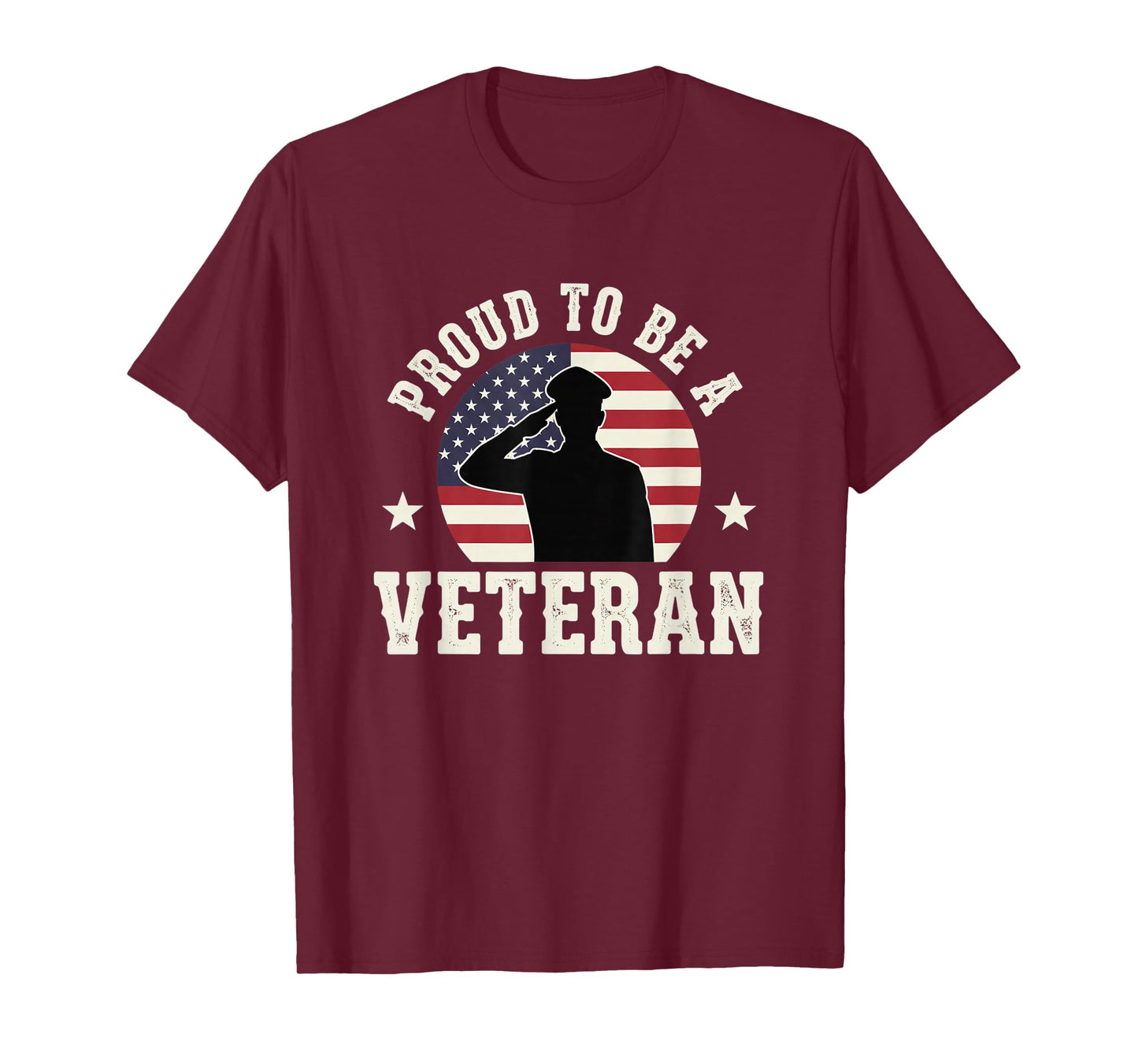 Christian Proud to Be A Veteran - American Flag Salute T-Shirt