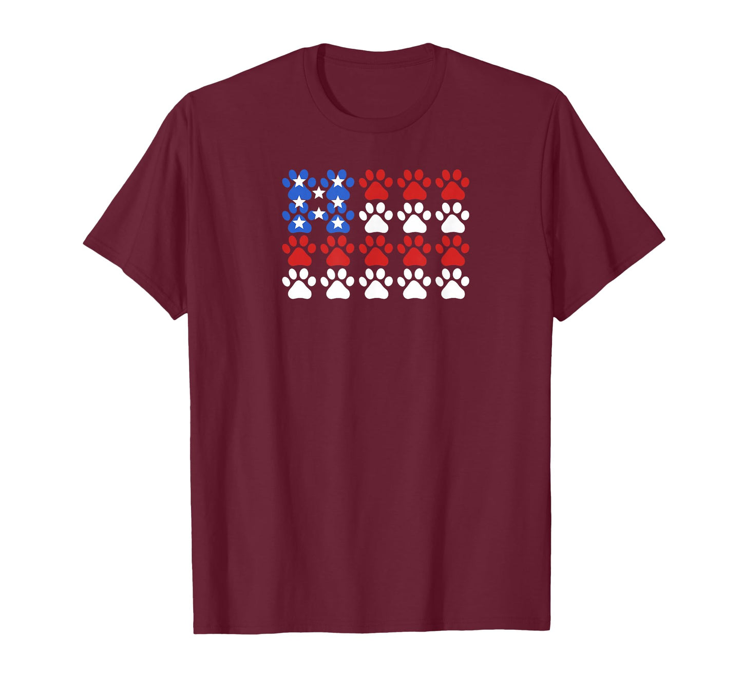 USA Paw Print Design for Dog & Cat Lovers T-Shirt