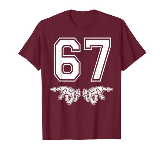 Funny Six Seven 6 7 Meme Gen Alpha Slang T-Shirt