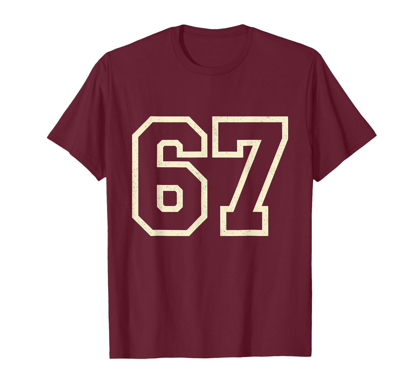 Vintage Six Seven Funny 67 Meme Retro 6 7 Number T-Shirt