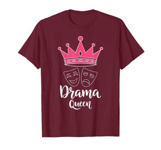Theatre Musical Drama Queen Stage Actress Comedy Tragedy T-Shirt