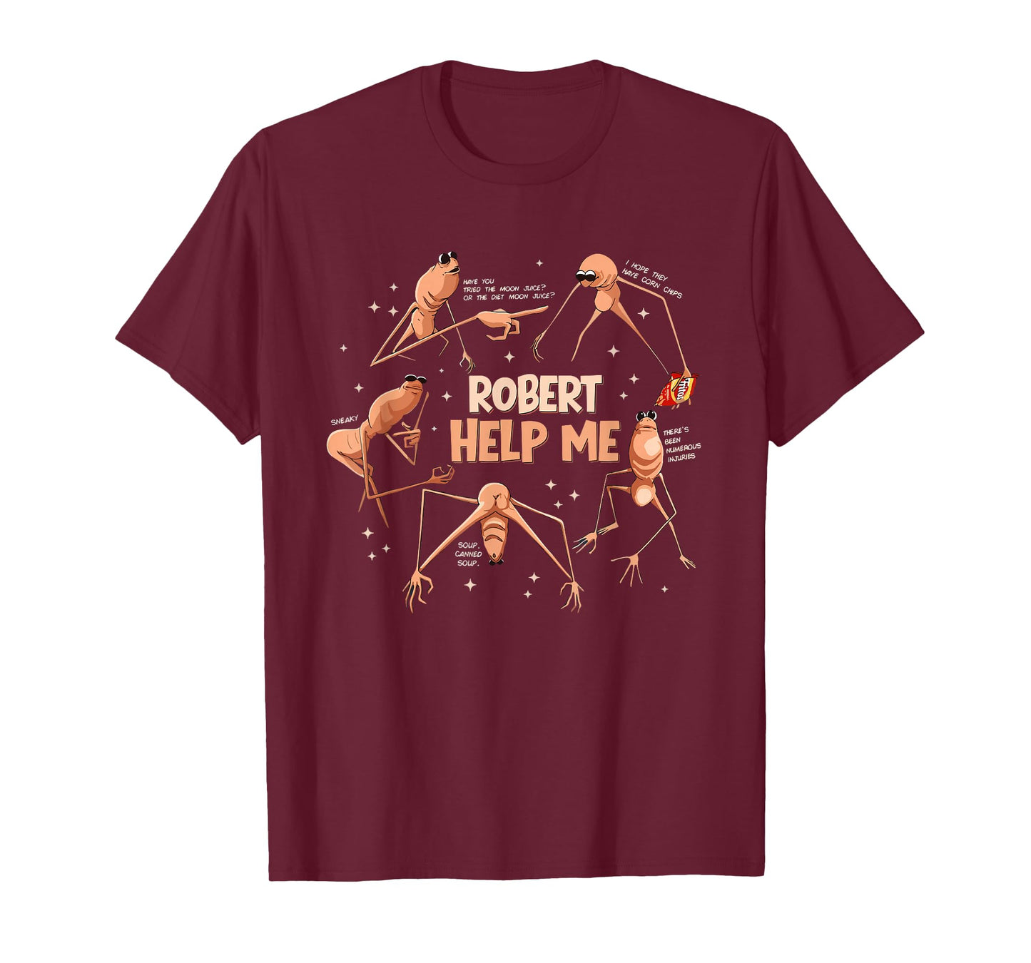 Funny Marcus The Worm Robert Help Me Meme T-Shirt