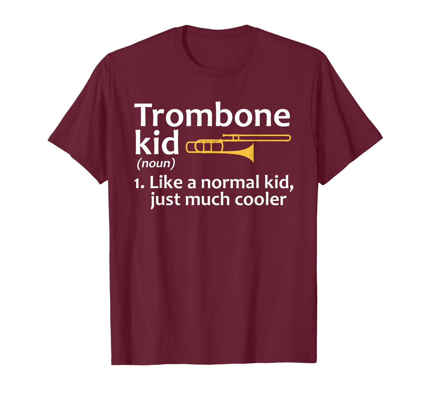 Trombone Art for Kids Boys Girls Instrument Trombone Player T-Shirt
