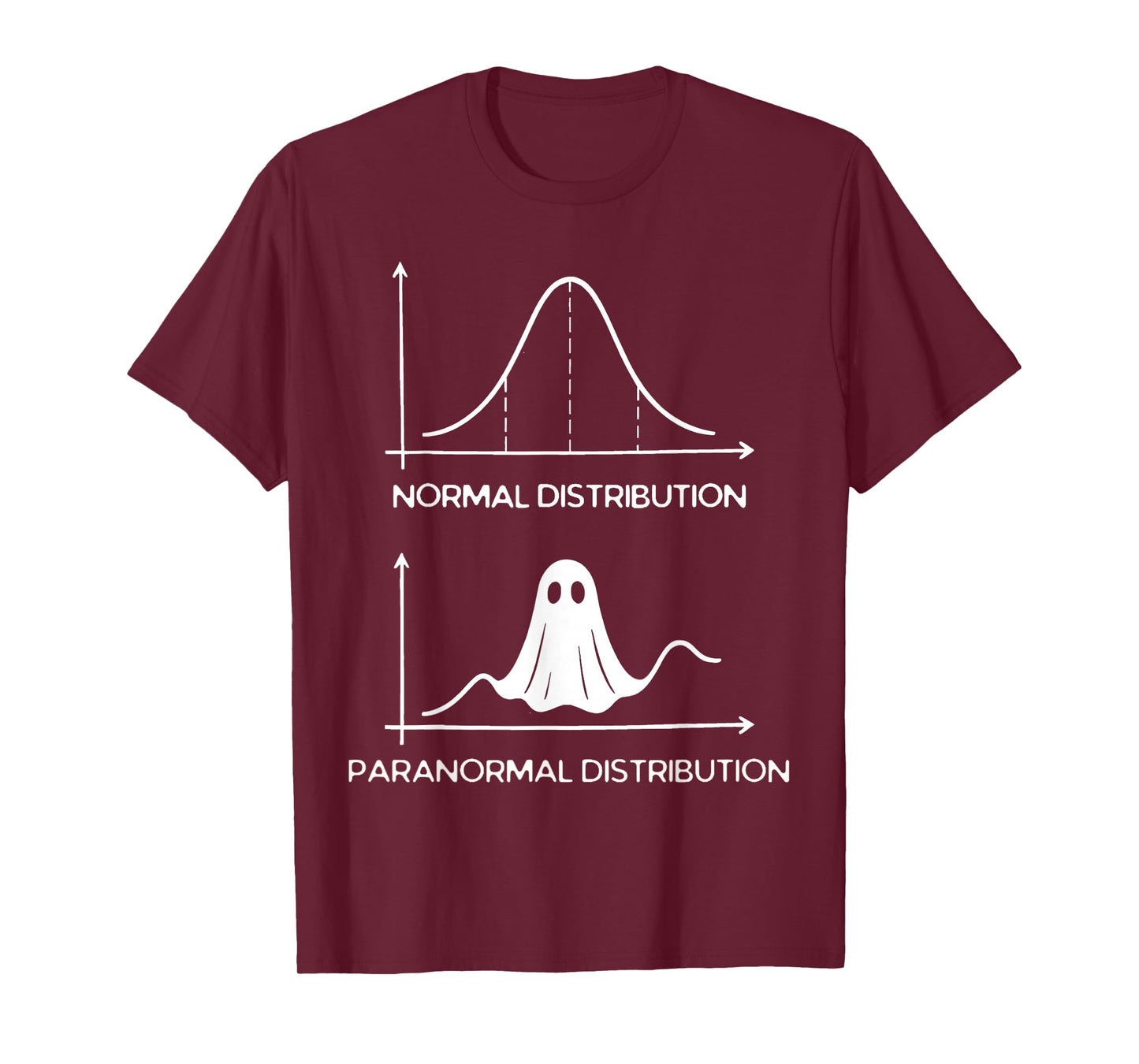 Funny Math Paranormal Distribution Halloween Joke T-Shirt