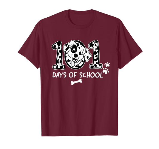 Happy 101 Days School Cute Dog 100 Days Smarter Student Kids T-Shirt