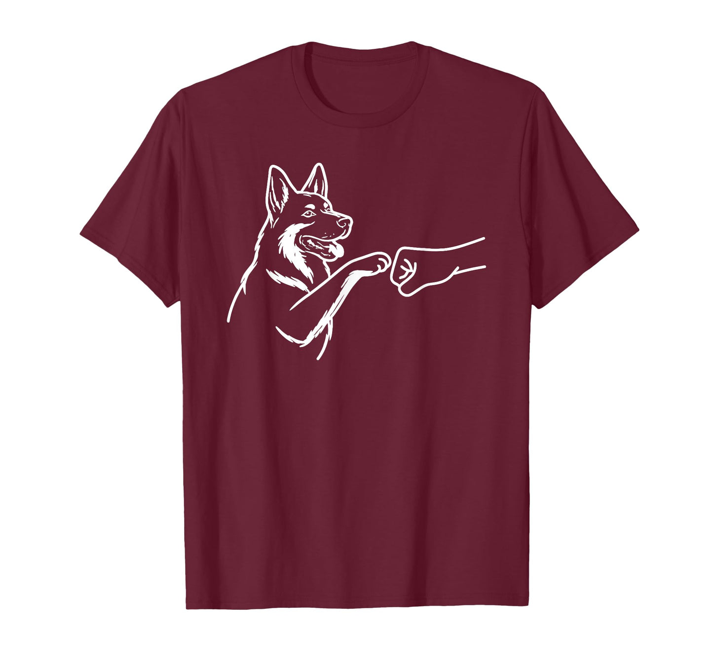 German Shepherd Punch Hand Friendship Fist Bump Dog Lovers T-Shirt