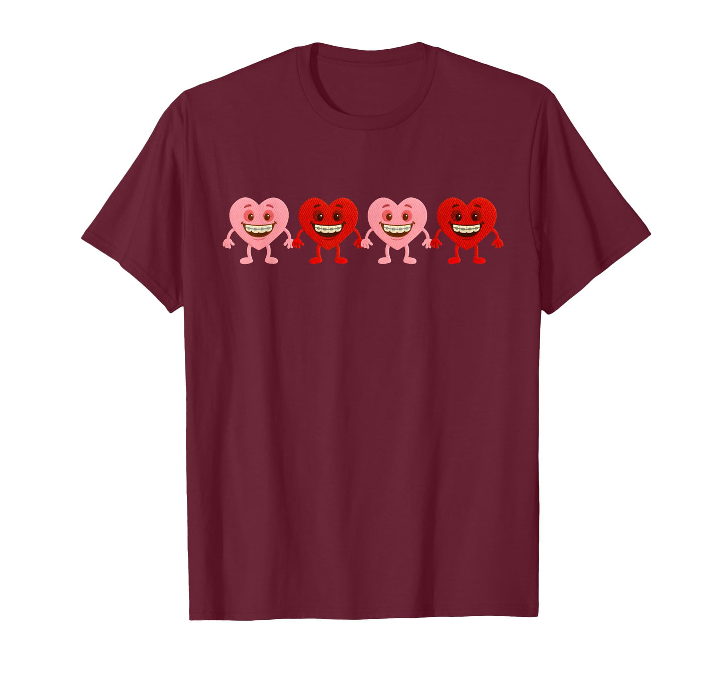 Dental Braces Orthodontist Valentine Day Dentist Ortho Squad T-Shirt