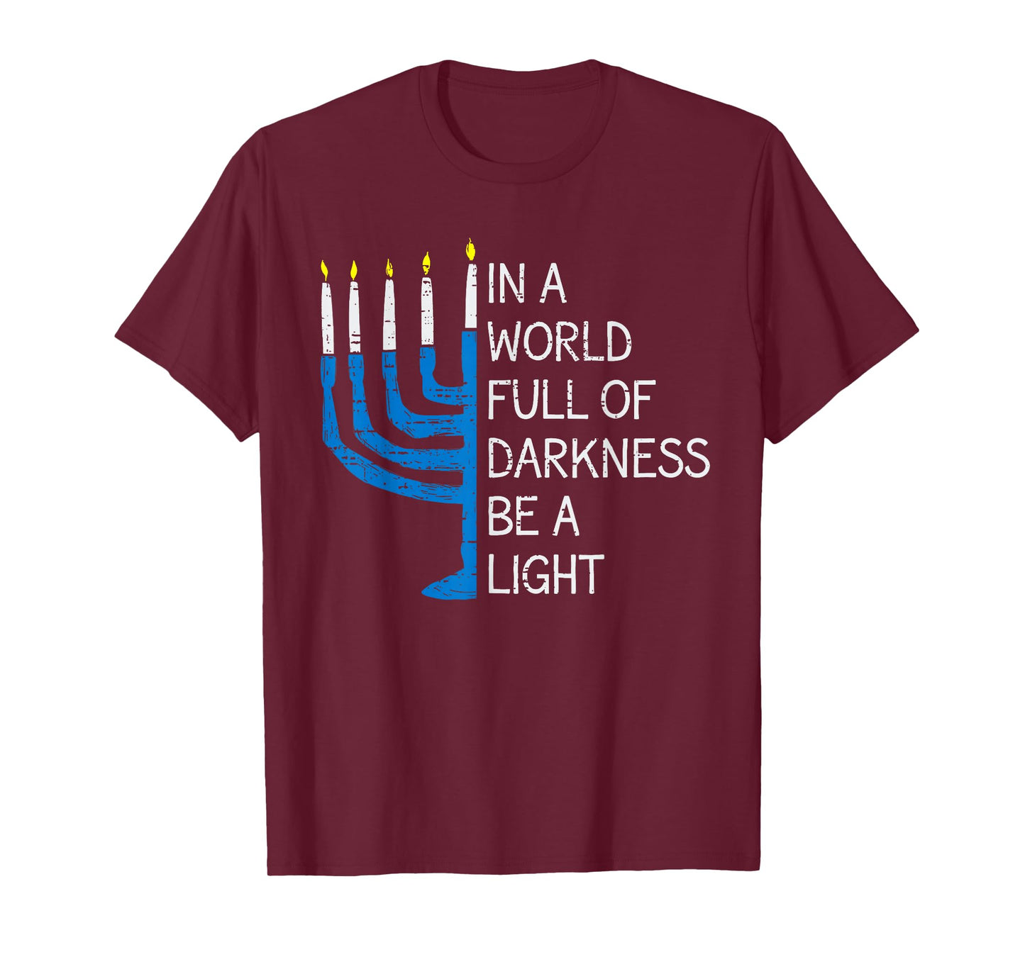 Be a Light Inspiring Hanukkah Jewish Menorah Chanukah Pajama T-Shirt