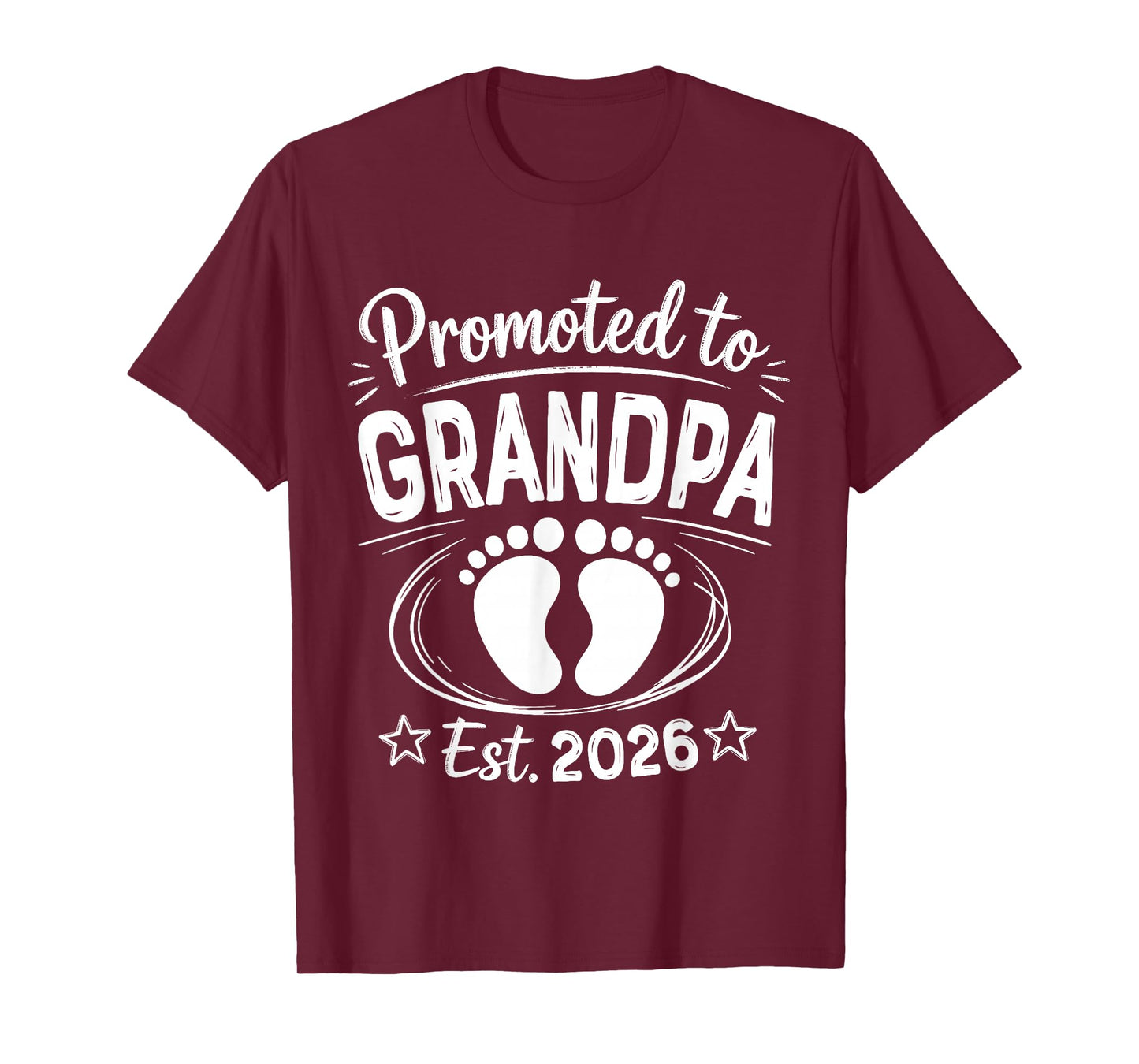 Promoted to Grandpa 2026 Grandpa 2026 Baby Announcement T-Shirt